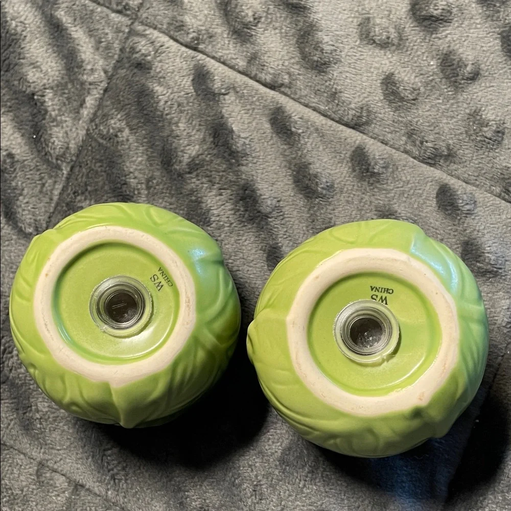 Green Cabbage Salt and Pepper Shakers novelty cute Brussels sprouts